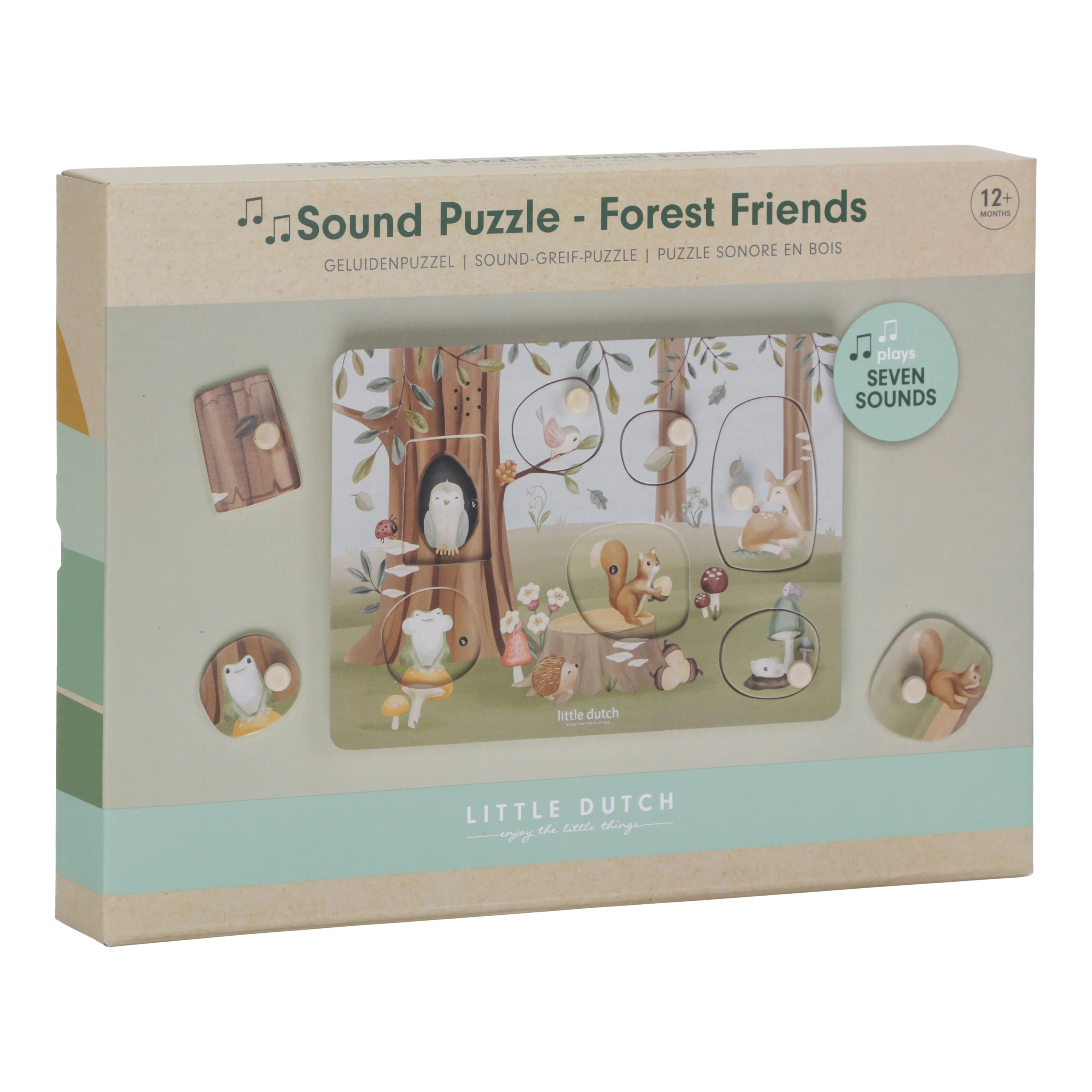 Little Dutch Wooden Sound Puzzle - Forest Friends