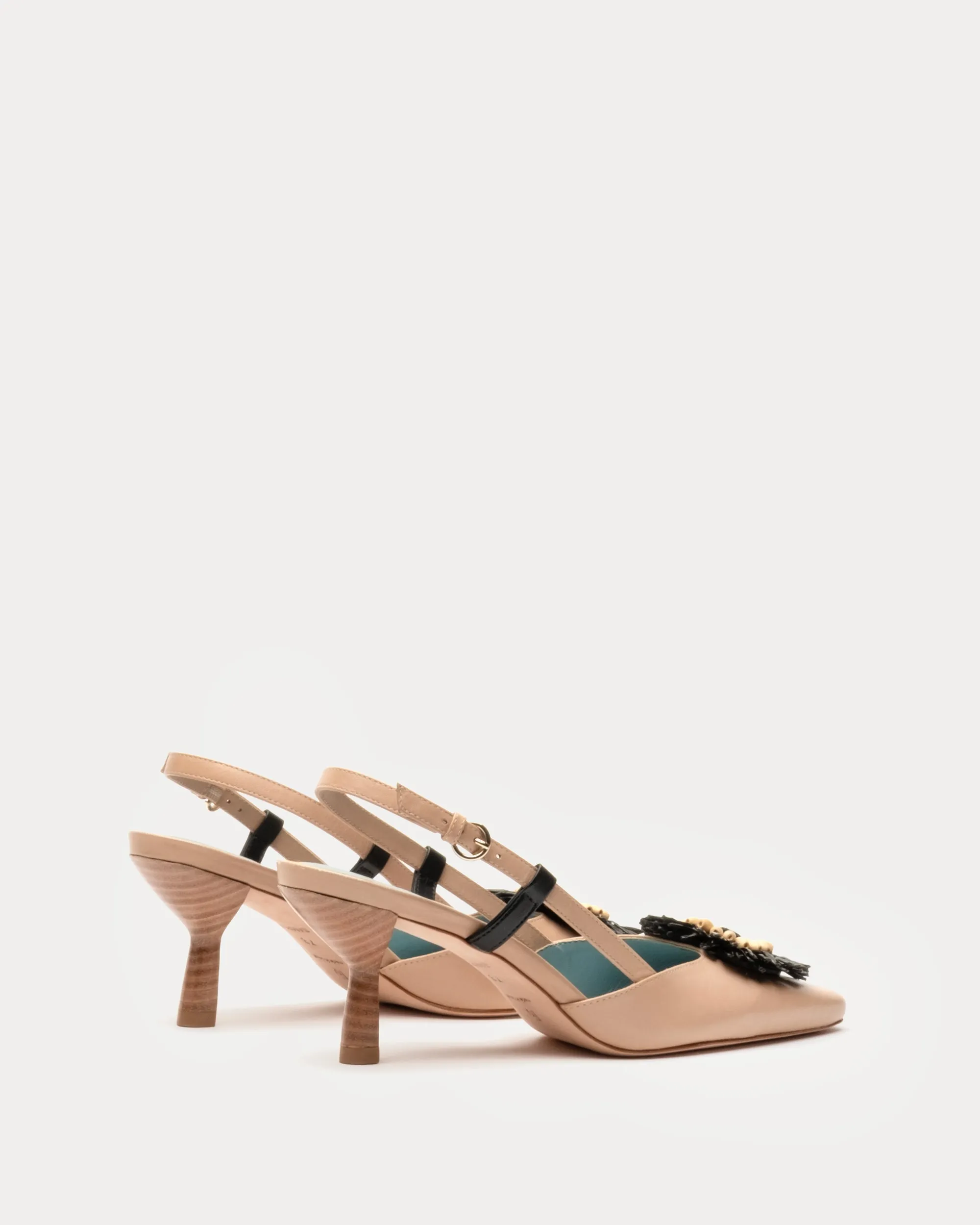 Liza Raffia Slingback Pump Natural