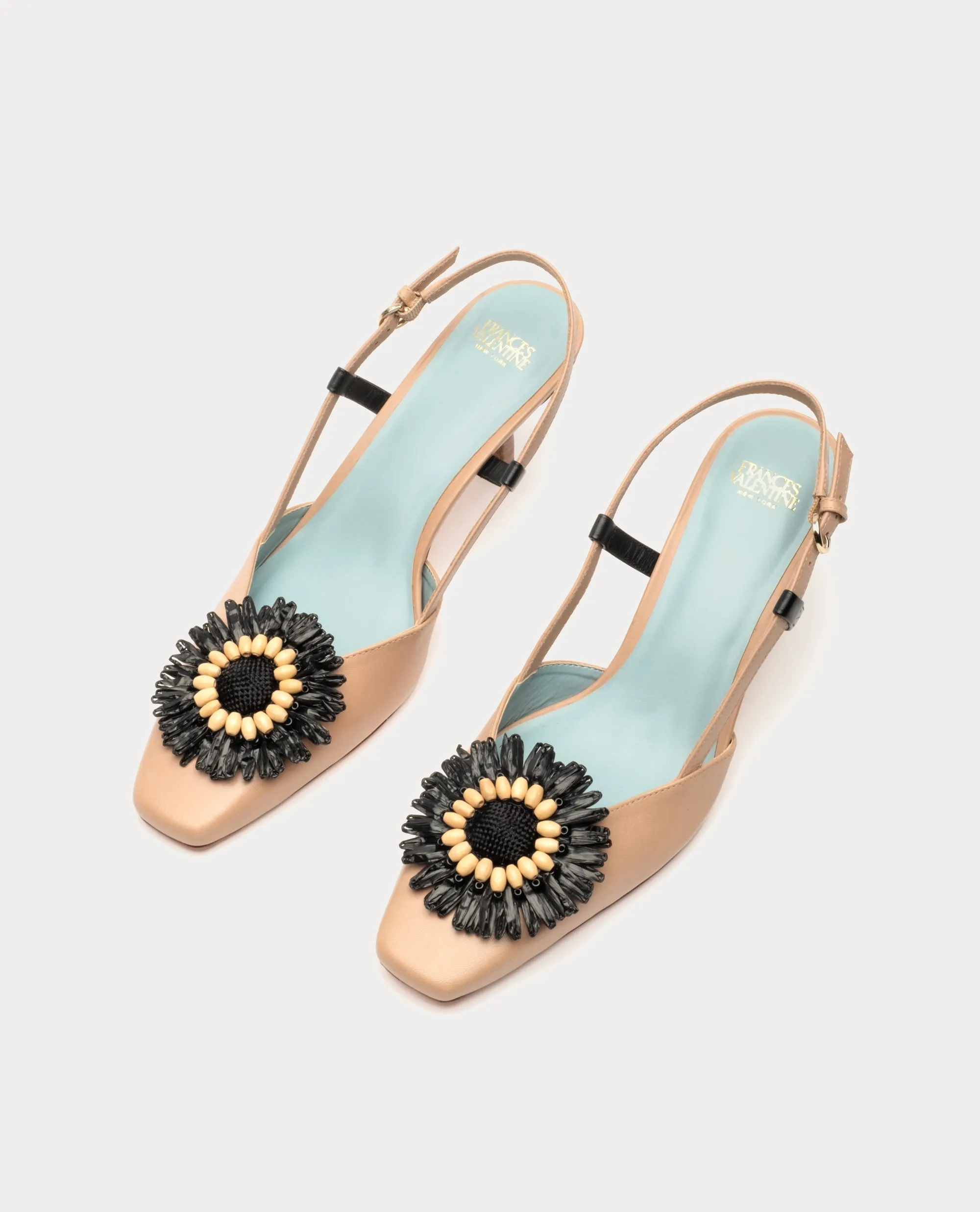 Liza Raffia Slingback Pump Natural