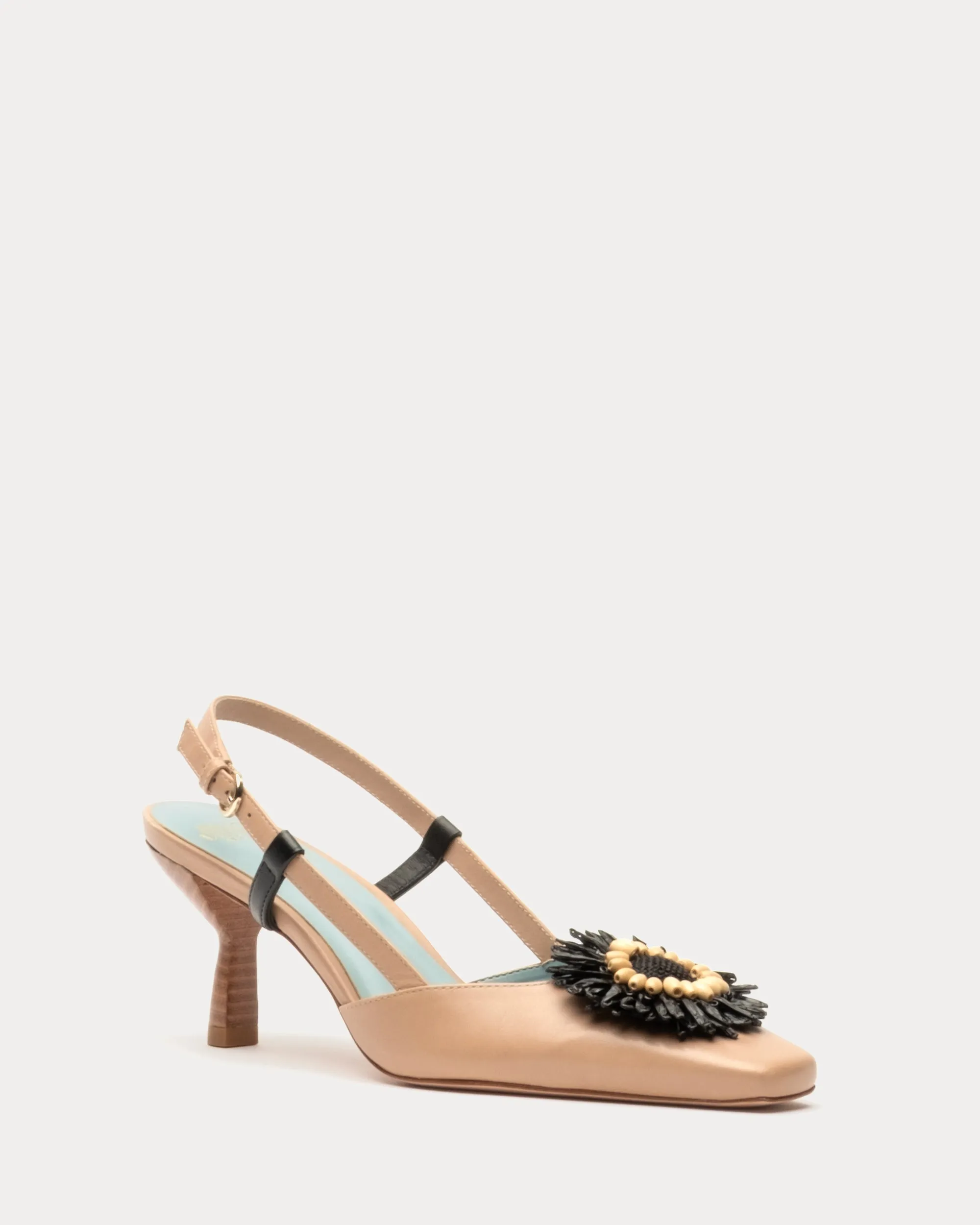 Liza Raffia Slingback Pump Natural