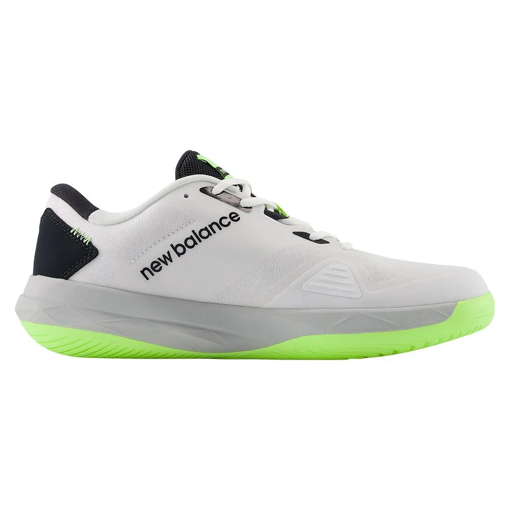 Men`s FuelCell 796v4 D Width Tennis Shoes White and Bleached Lime