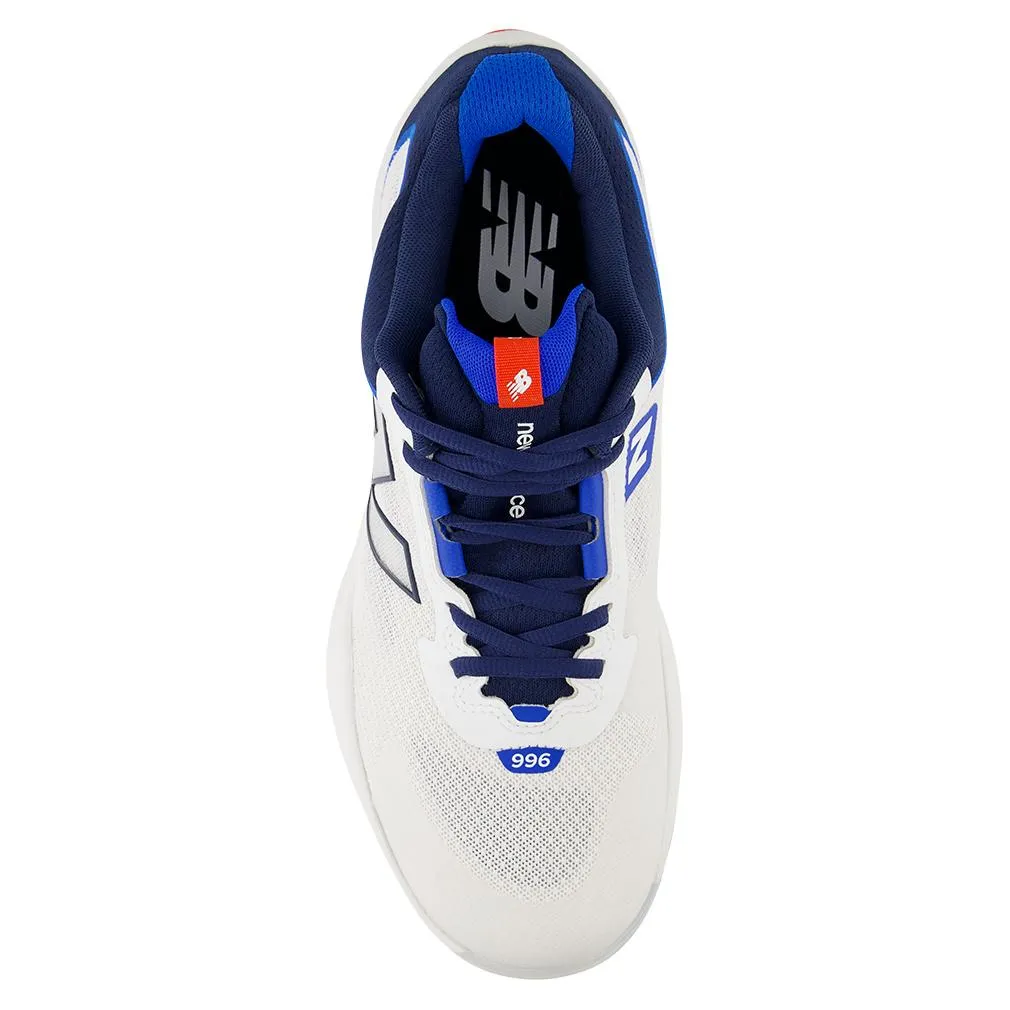 Men's FuelCell 996v6 D Width Pickleball Shoes White and Team Navy