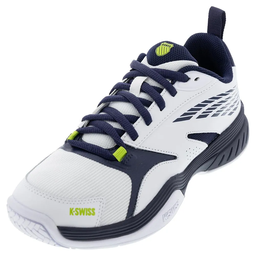 Men's Speedex Tennis Shoes White and Gray Violet