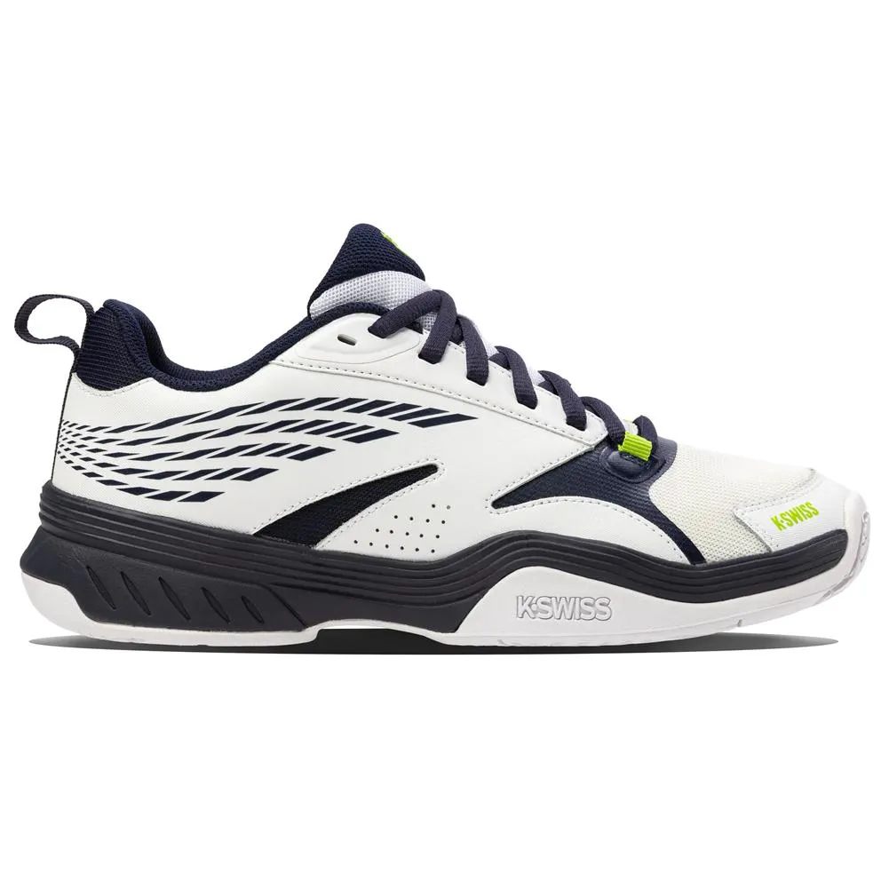 Men's Speedex Tennis Shoes White and Gray Violet