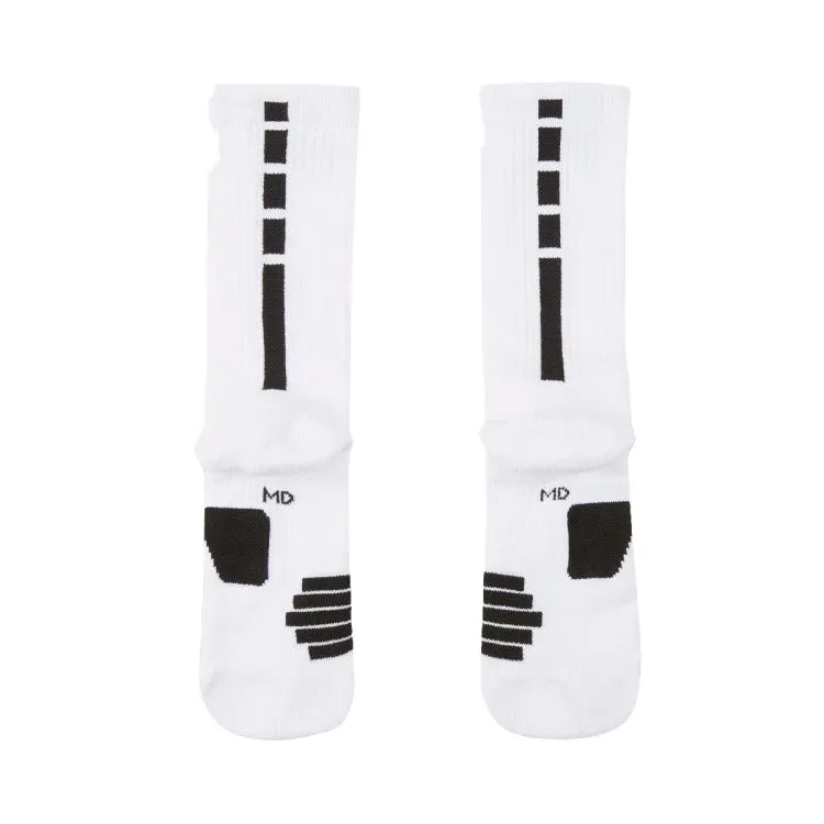 Nike Elite Crew (1 Pair) Compression Unisex White Black Basketball & Sports Socks [MR]