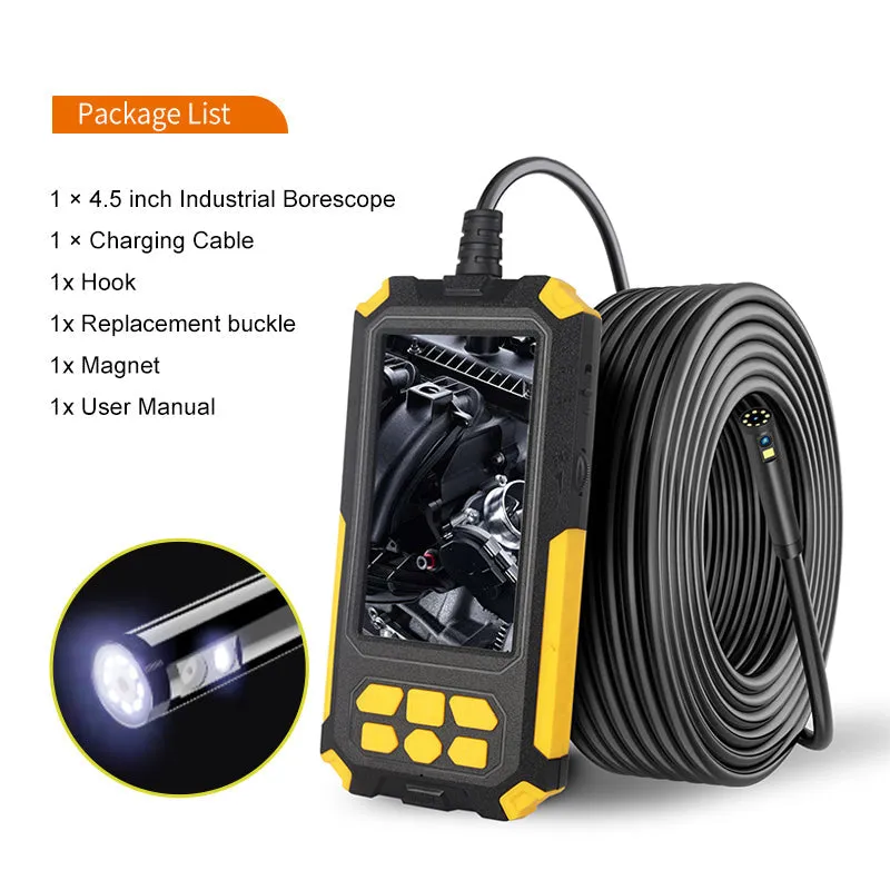 P40 8mm Single Dual Lens Industrial Endoscope 1080P 4.3 &quot; IPS LCD Digital Inspection Camera With 8 LED For Car Sewer Checking