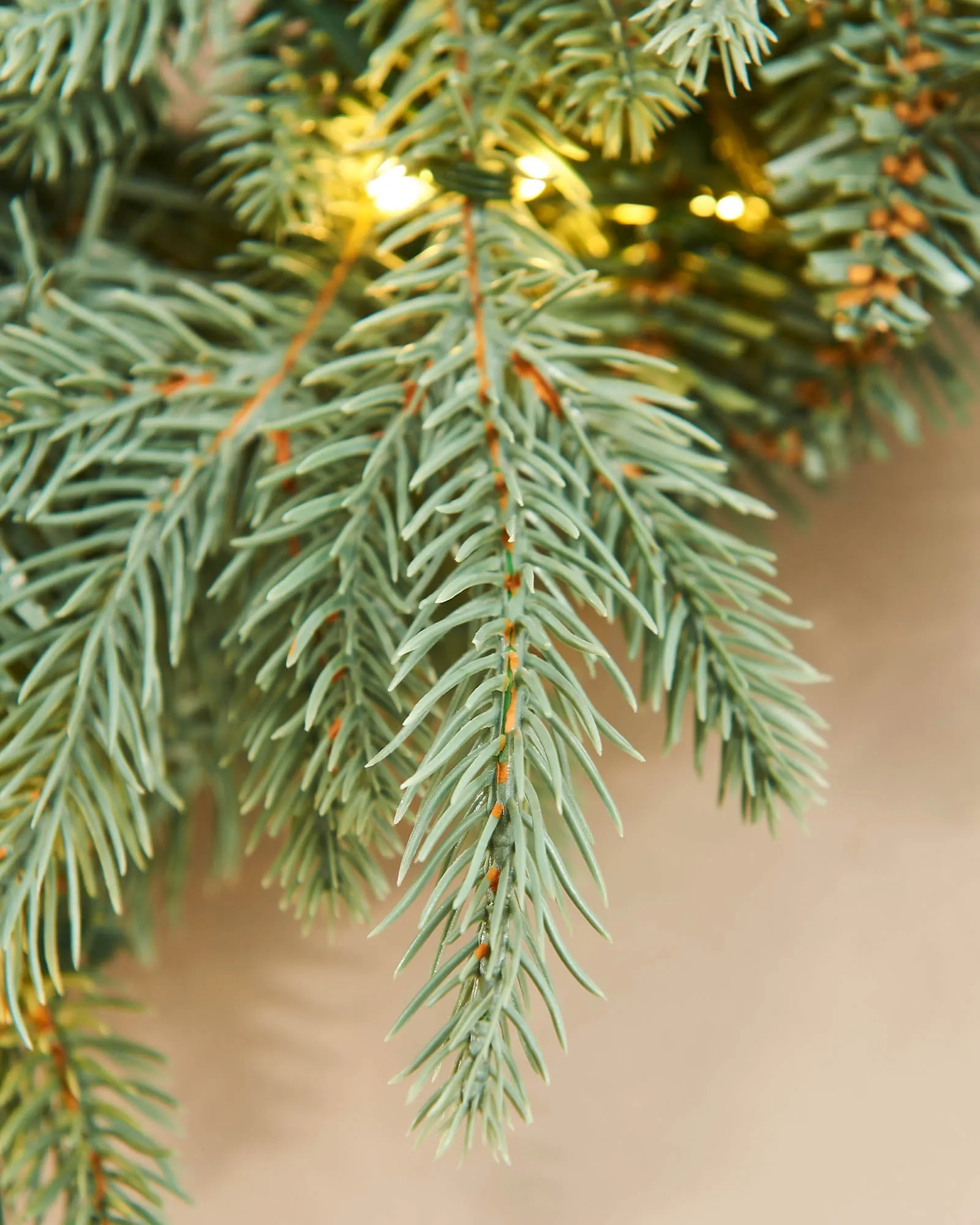 Pre-Lit Blue Mixed Pine Wreath, 60 cm