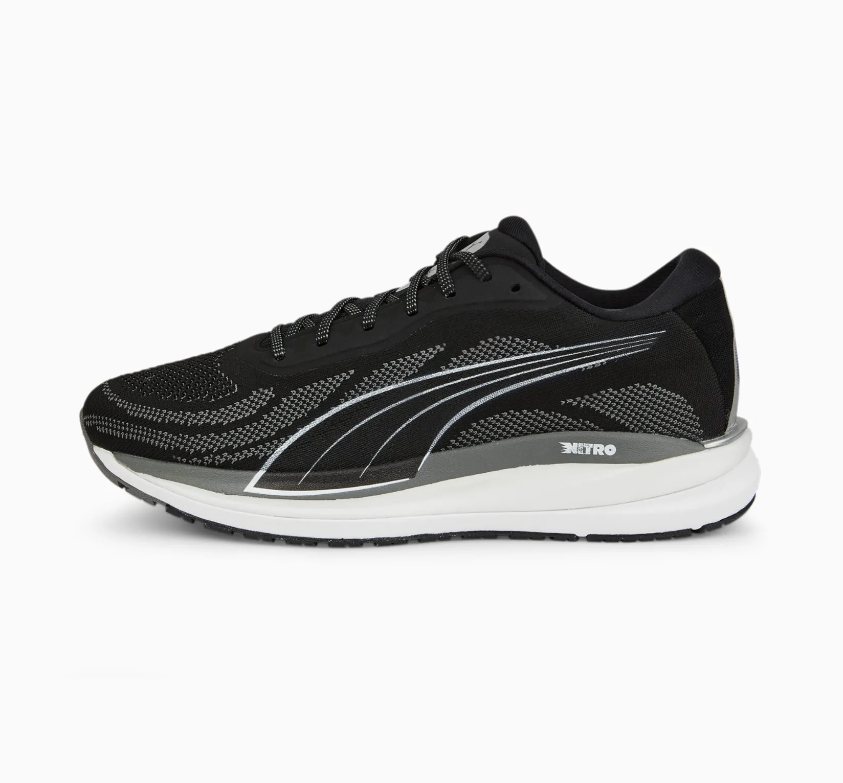 Puma Men's Magnify Nitro Knit - Black/Castlerock/White (376907)