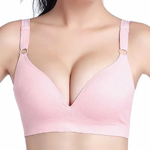 Push Up Wireless Deep V Sports Yoga Bra Tops