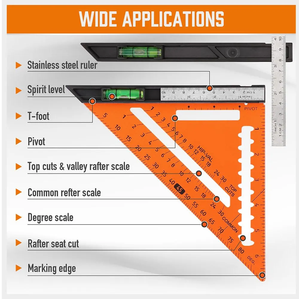 Rafter Square And Combination Square Tool Set Sdy-86099