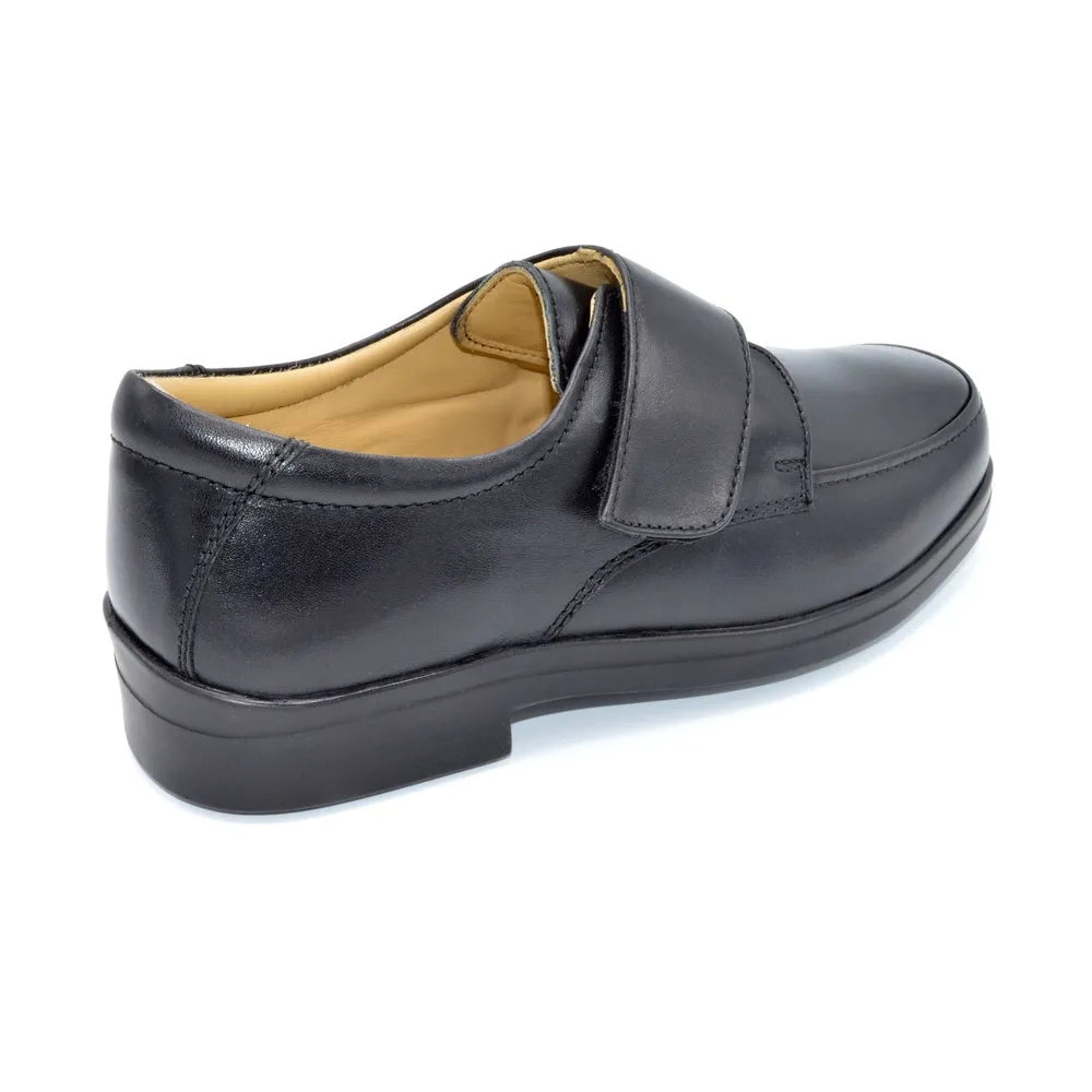 Roamers M404A - Mens Wide Fit Velcro Close Shoe - 2V (2E-4E) - Black