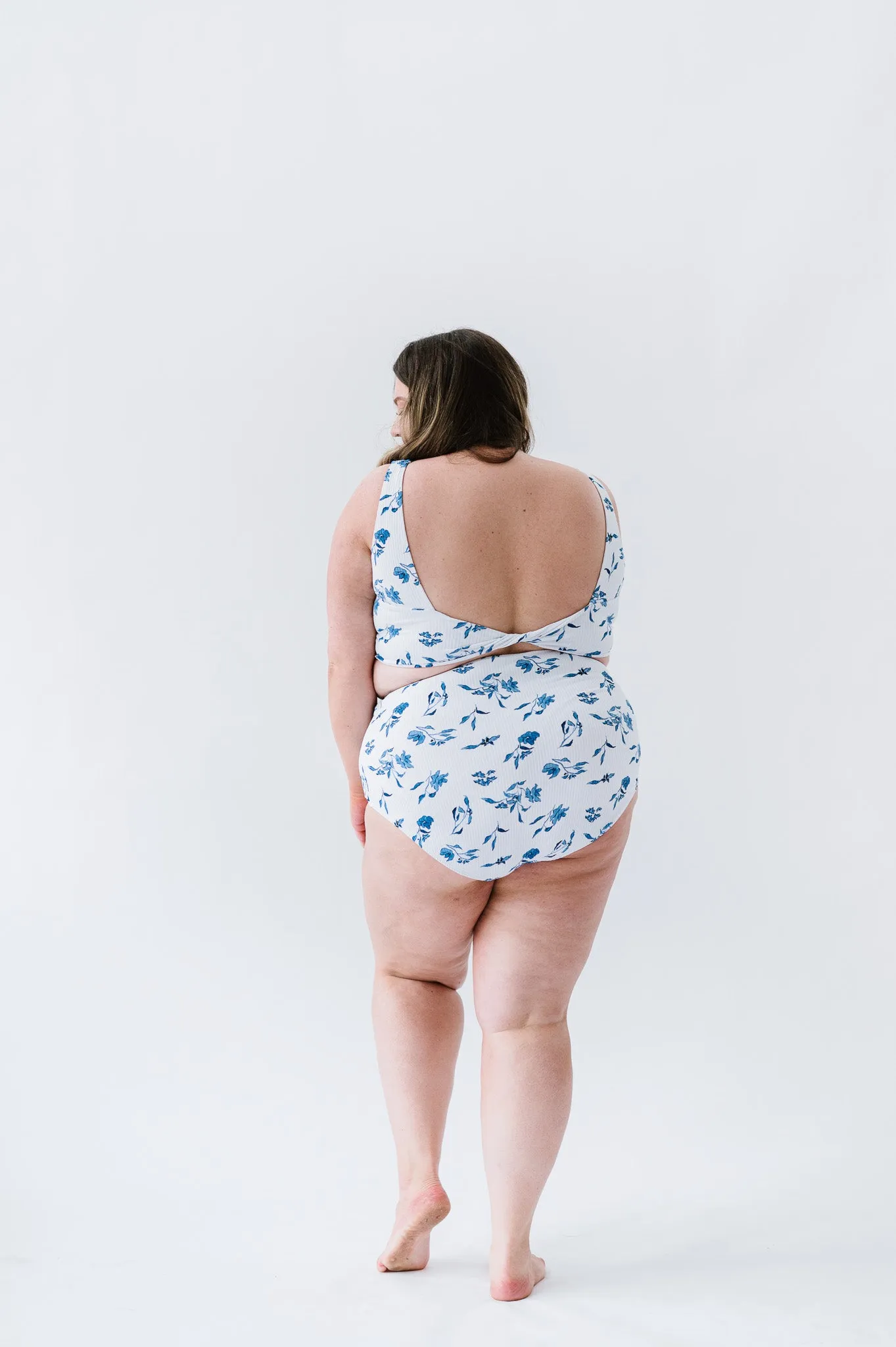 Seashell Top | Ocean Blue Floral