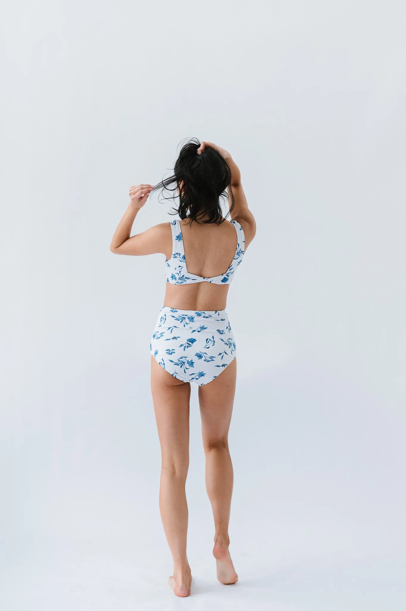 Seashell Top | Ocean Blue Floral