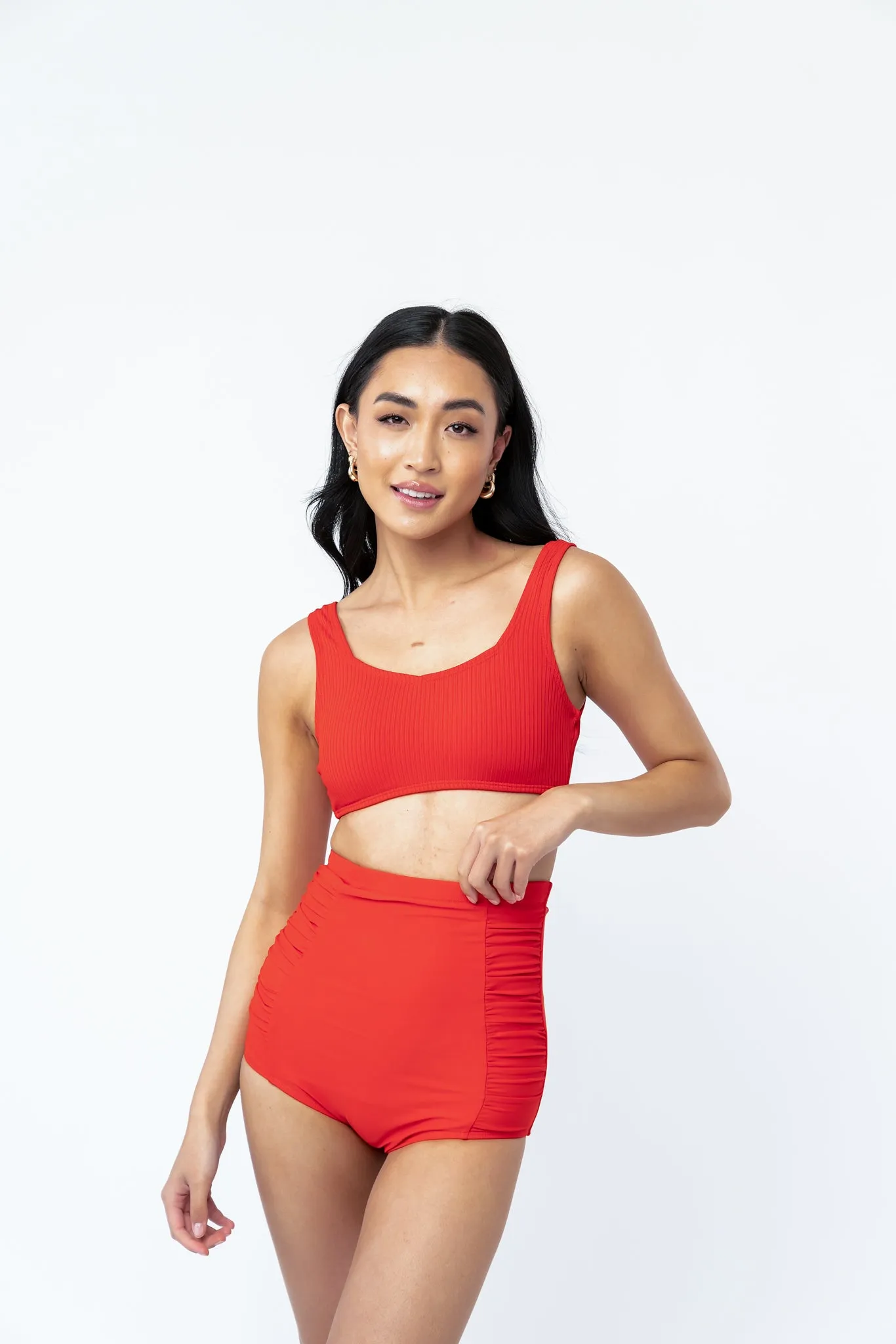 Seashell Top | Poppy Red