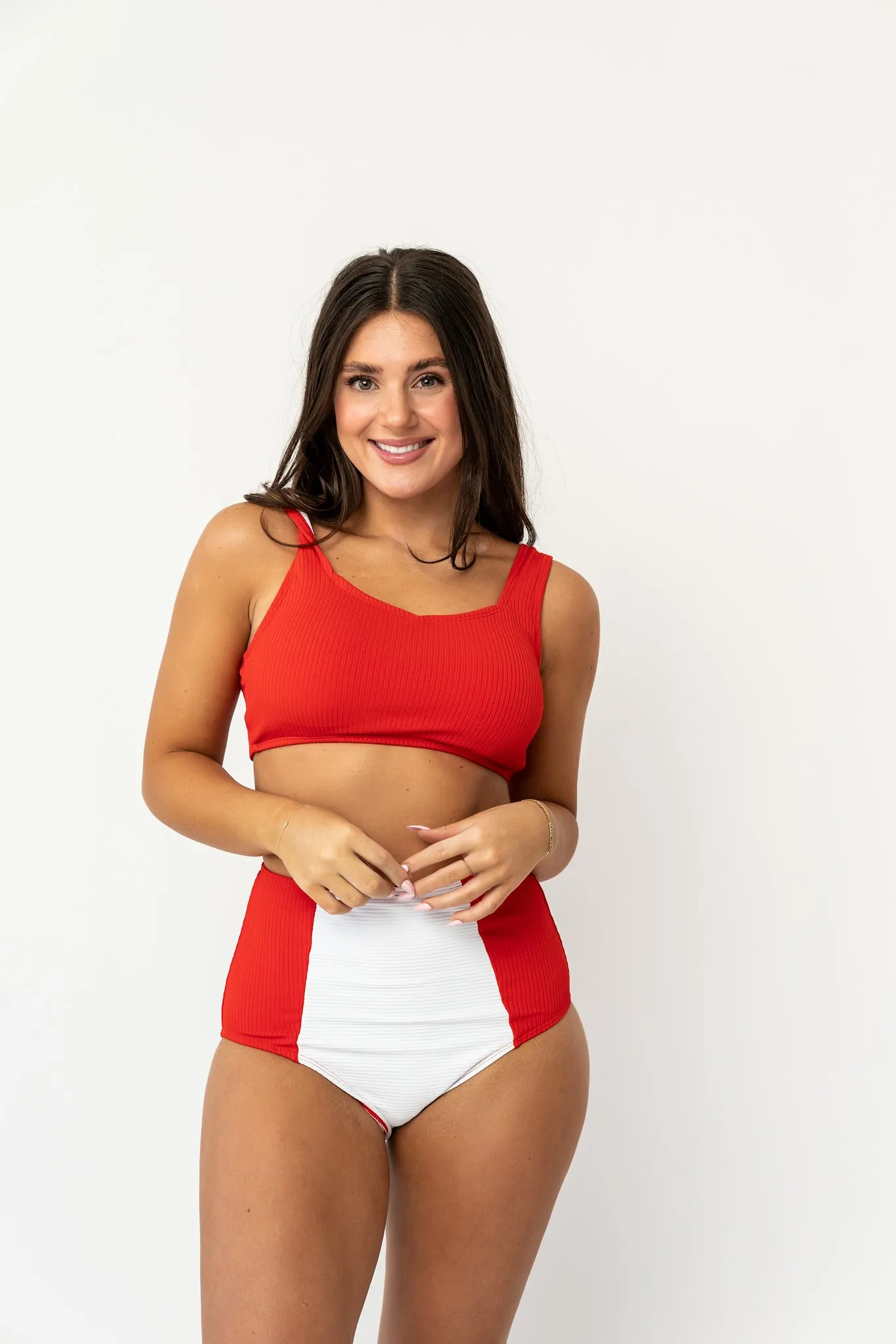 Seashell Top | Poppy Red