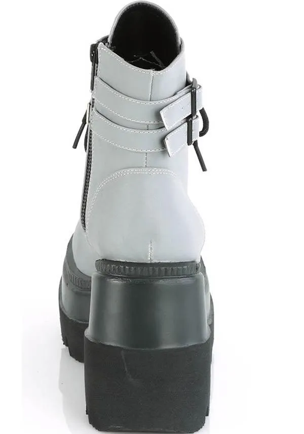 SHAKER-52 [Grey Reflective] | PLATFORM BOOTS [PREORDER]