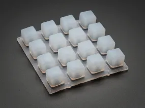 Silicone Elastomer 4x4 Button Keypad - for 3mm LEDs