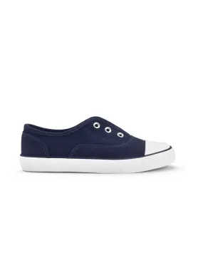 Startrite Postcard Navy blue closed slip on canvas