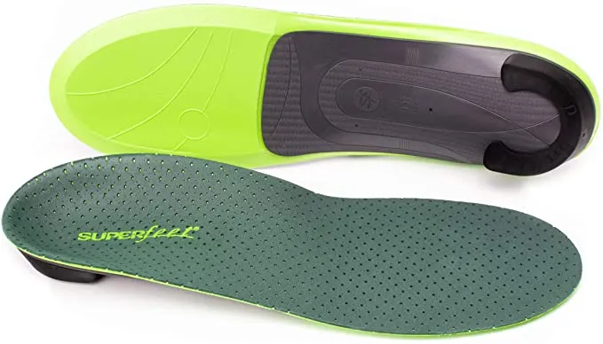 Superfeet Everyday Pain Relief Insoles | Customizable Heel Stability and Professional-Grade Orthotic Support Inserts | Color Green