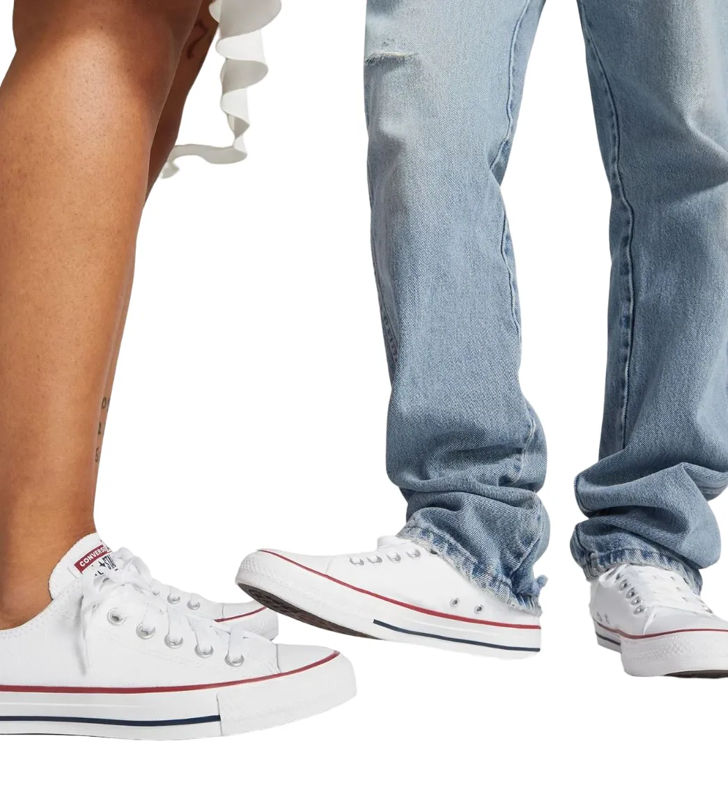 Unisex Converse Chuck Taylor All Star Classic Low Top Optical White Canvas Shoes