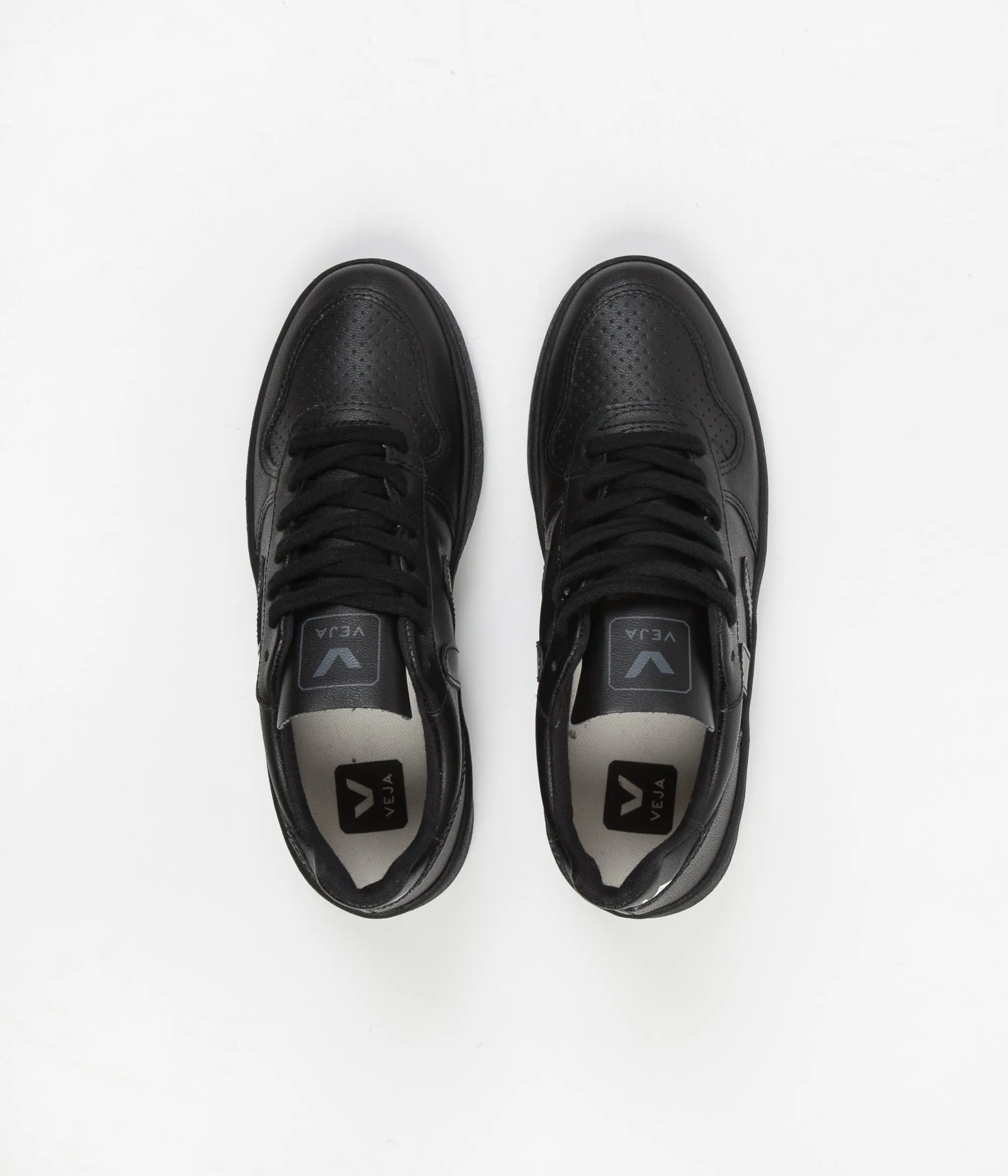 Veja Womens V-10 CWL Shoes - Black / Black Sole