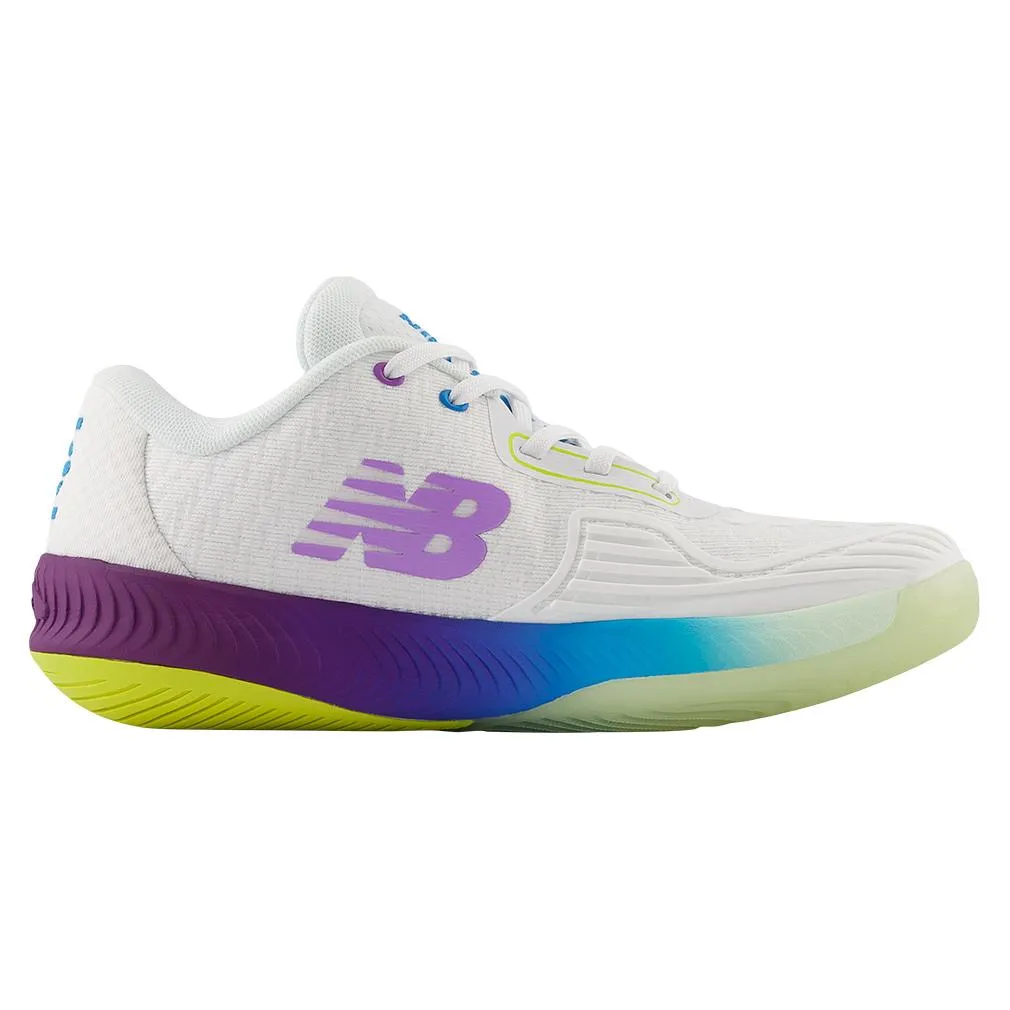 Women's FuelCell 996v5 B Width Tennis Shoes White and Purple Fade