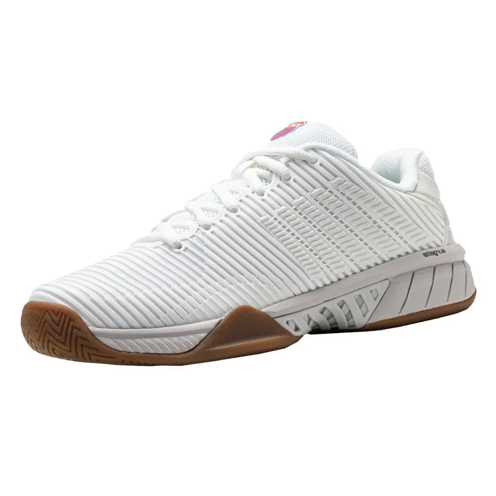 Women's Hypercourt Express 2 Indoor Pickleball Shoes Bright White and Gum