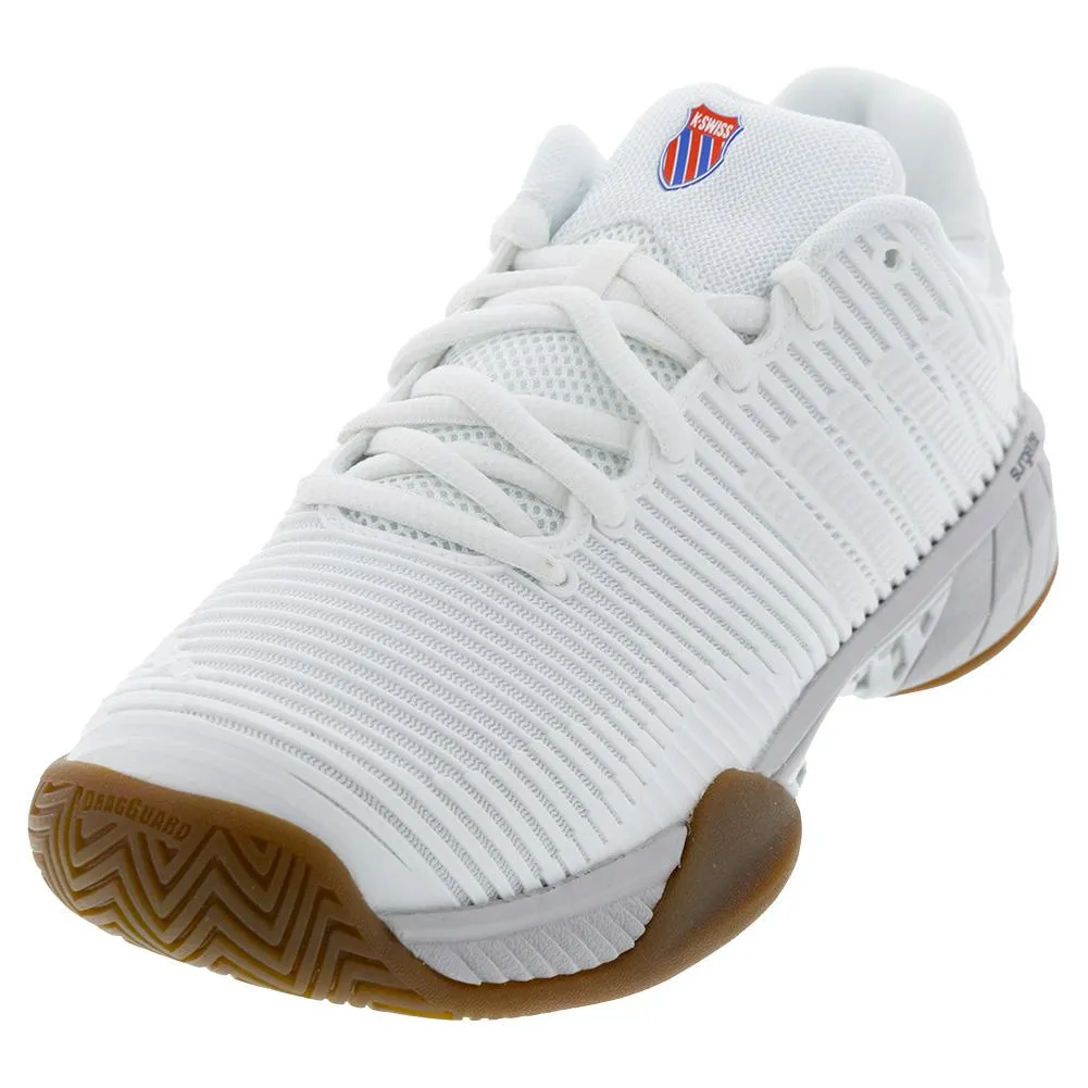 Women's Hypercourt Express 2 Indoor Pickleball Shoes Bright White and Gum