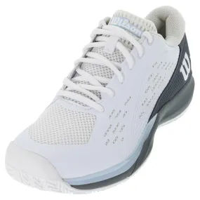 Women's Rush Pro Ace Pickler Pickleball Shoes White and Stormy Weather